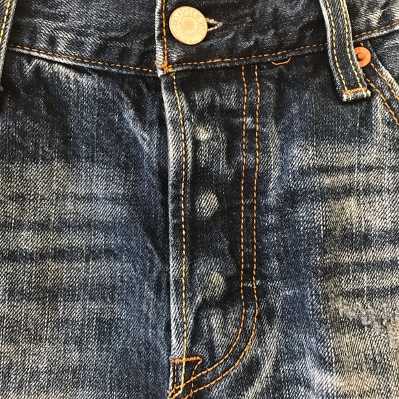 Levi's 501 distressed jean shorts 28 waist - Picture 4 of 12